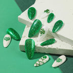Press-On Nails Stiletto Glitter & Clover Easy Application