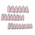 Press-On Nails Stiletto Glitter Easy-Apply