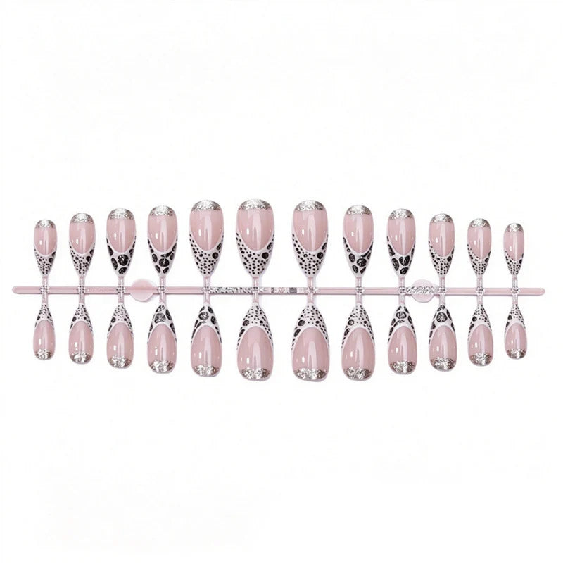 Press-On Nails Stiletto Glitter Easy-Apply