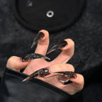 Press-On Nails Stiletto Glitter Glue-Free