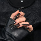 Press-On Nails Stiletto Glitter Glue-Free