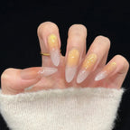 Press-On Nails Stiletto Glitter Gradient Long-Lasting