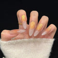 Press-On Nails Stiletto Glitter Gradient Long-Lasting