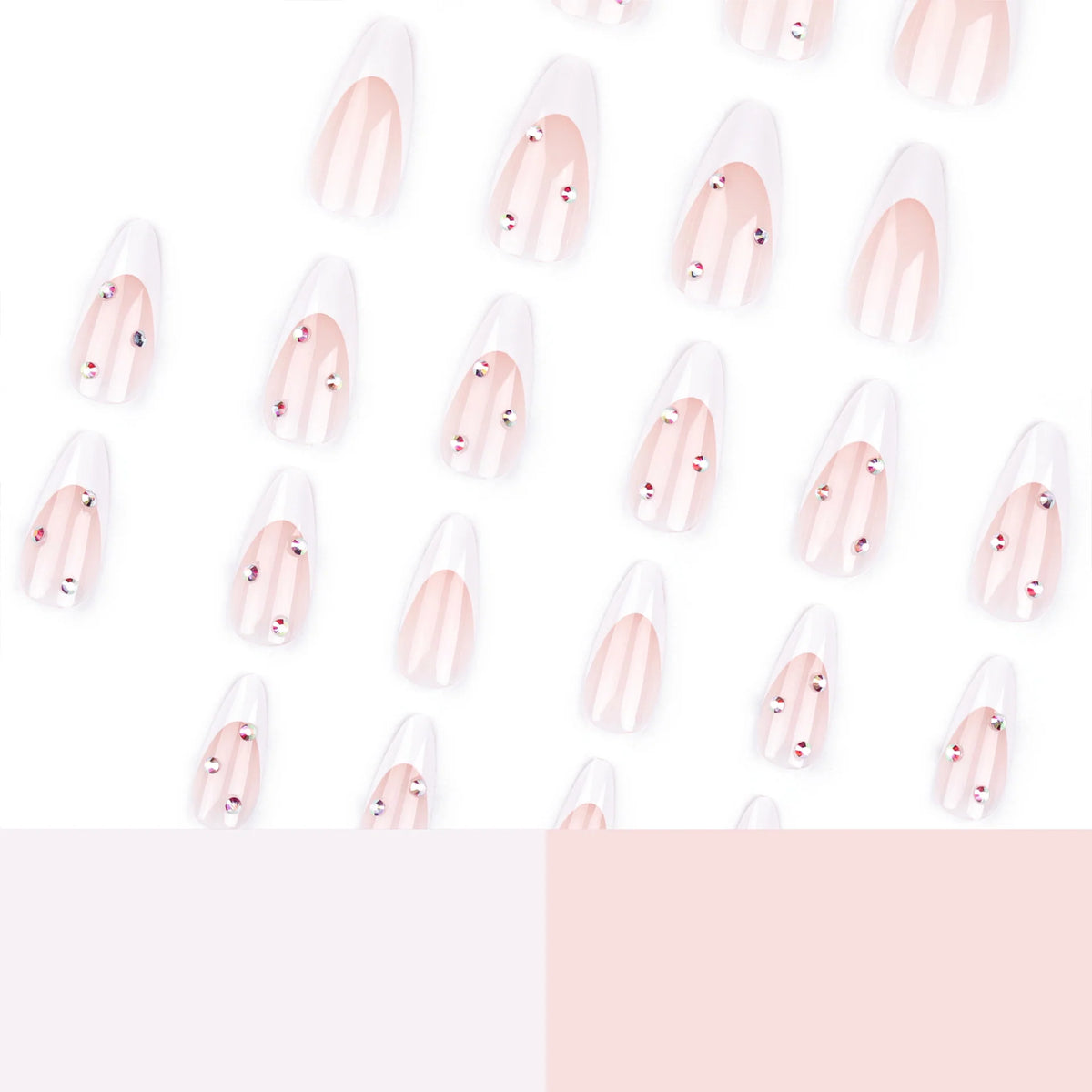 Press-On Nails Stiletto Glitter Gradient Self-Adhesive
