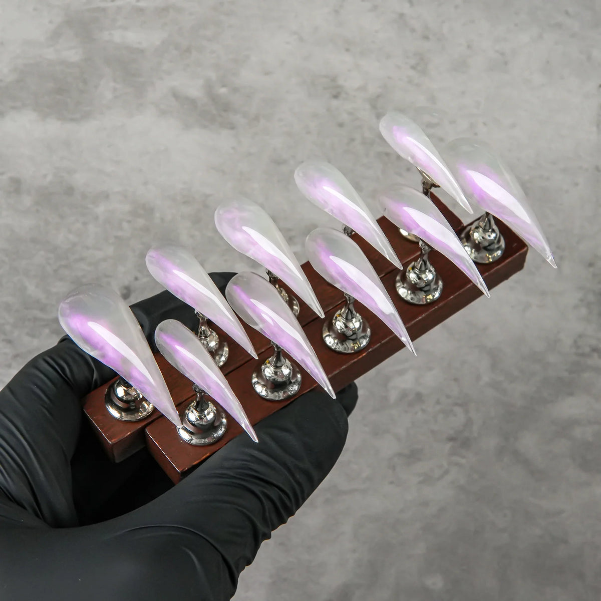 Press-On Nails Stiletto Glitter Lightweight & Durable