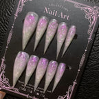 Press-On Nails Stiletto Glitter Lightweight & Durable