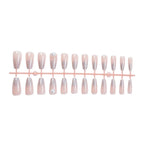 Press-On Nails Stiletto Glitter & Pearl Set of 24