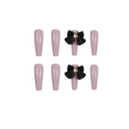 Press-On Nails Stiletto Glossy Floral & Sparkle