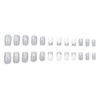 Press-On Nails Stiletto Glossy & Glitter Set of 24