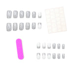 Press-On Nails Stiletto Glossy & Glitter Set of 24