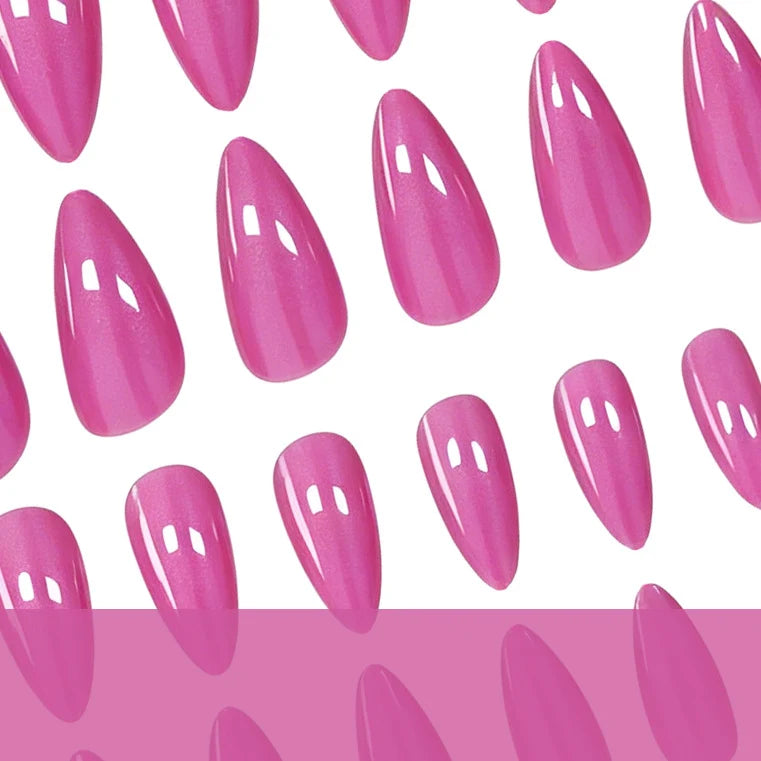 Press-On Nails Stiletto Glossy High-Shine Set of 24