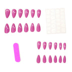 Press-On Nails Stiletto Glossy High-Shine Set of 24
