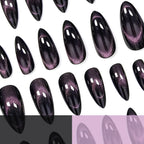 Press-On Nails Stiletto Glossy Light Purple 24-Piece
