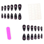 Press-On Nails Stiletto Glossy Light Purple 24-Piece
