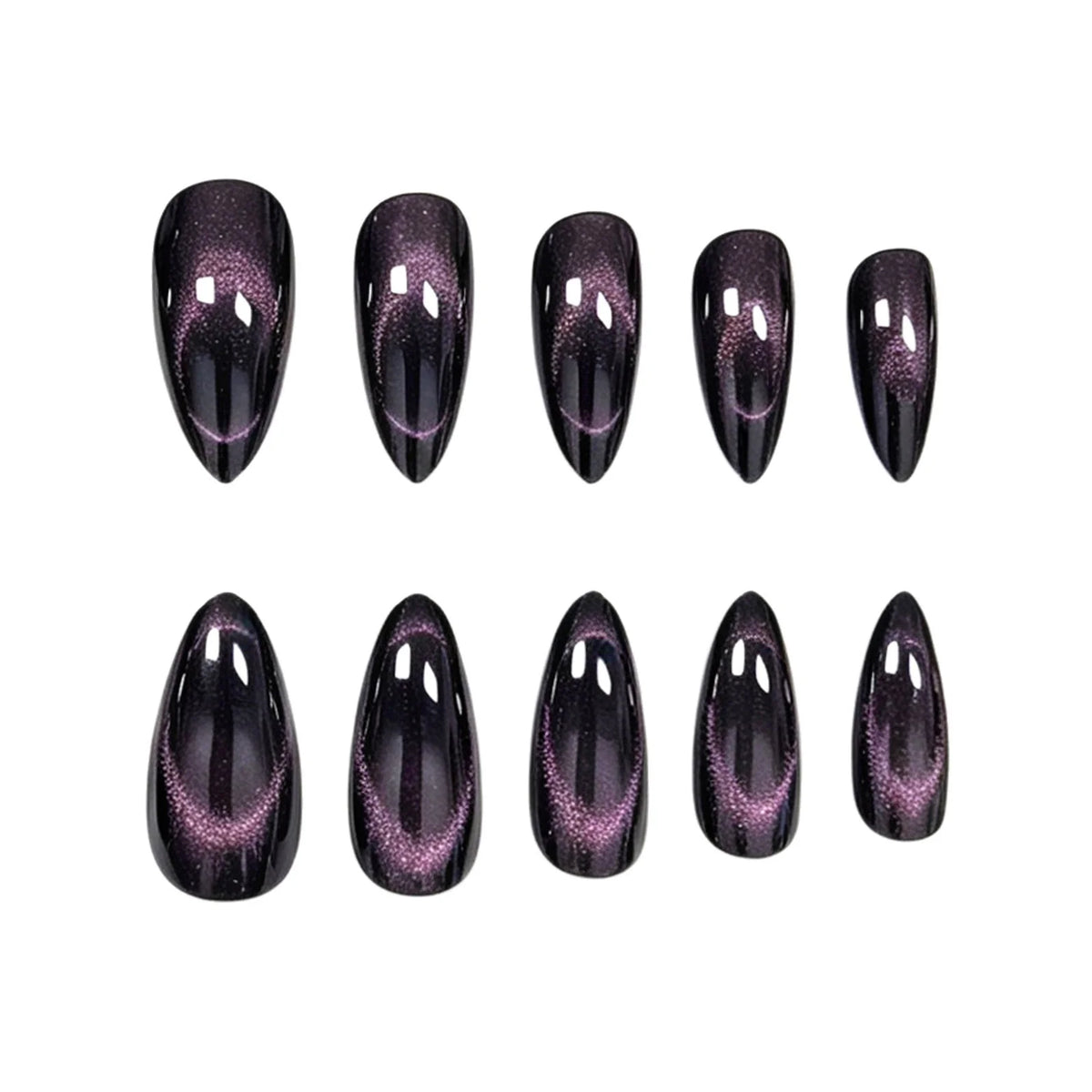 Press-On Nails Stiletto Glossy Light Purple 24-Piece