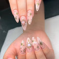 Press-On Nails Stiletto Handcrafted Embellished