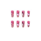 Press-On Nails Stiletto Heart Design Self-Adhesive
