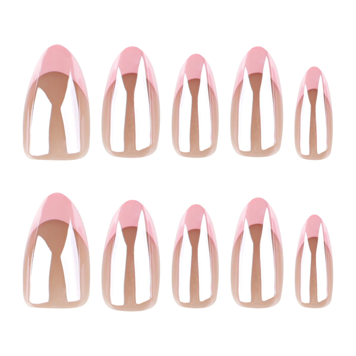 Press-On Nails Stiletto High Gloss Translucent