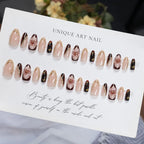 Press-On Nails Stiletto Intricate Floral Self-Adhesive