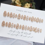 Press-On Nails Stiletto Intricate Floral Self-Adhesive