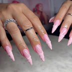 Press-On Nails Stiletto Lace Lightweight Acrylic