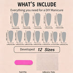 Press-On Nails Stiletto Lightweight & Durable Reusable