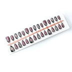 Press-On Nails Stiletto Marble & Butterfly Glue-Free