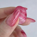 Press-On Nails Stiletto Marbled & Metallic Reusable