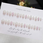 Press-On Nails Stiletto Ombre Floral