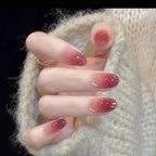 Press-On Nails Stiletto Ombre Glitter