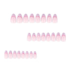 Press-On Nails Stiletto Ombre Glitter Easy Apply Reusable