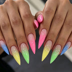 Press-On Nails Stiletto Ombre Pre-Shaped Set of 24