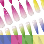 Press-On Nails Stiletto Ombre Pre-Shaped Set of 24
