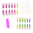Press-On Nails Stiletto Ombre Pre-Shaped Set of 24