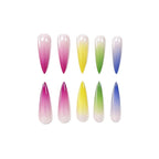 Press-On Nails Stiletto Ombre Pre-Shaped Set of 24