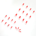 Press-On Nails Stiletto Ombre Rhinestone Accents