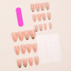 Press-On Nails Stiletto Pearl Accents Durable