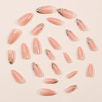 Press-On Nails Stiletto Pearl Accents Durable