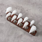 Press-On Nails Stiletto Pearl Accents Reusable