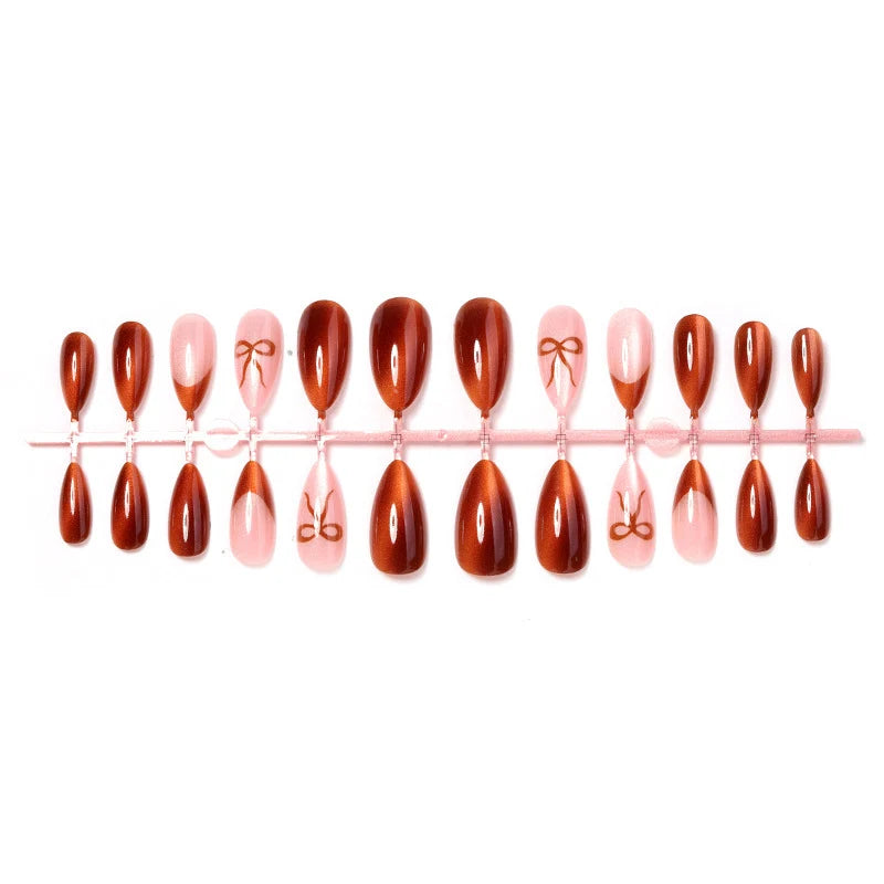 Press-On Nails Stiletto Peel And Stick Glossy Finish