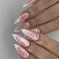 Press-On Nails Stiletto Pink Ombre Easy Apply Set of 24