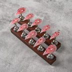 Press-On Nails Stiletto Pink Red Dot Peel & Stick