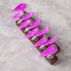 Press-On Nails Stiletto Pointed Glue-Free Comfort Fit