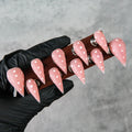 Press-On Nails Stiletto Polka Dot Reusable