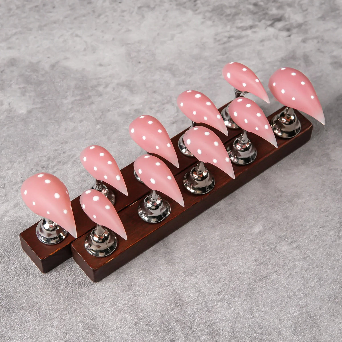 Press-On Nails Stiletto Polka Dot Reusable
