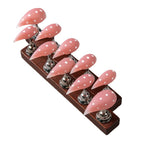 Press-On Nails Stiletto Polka Dot Reusable