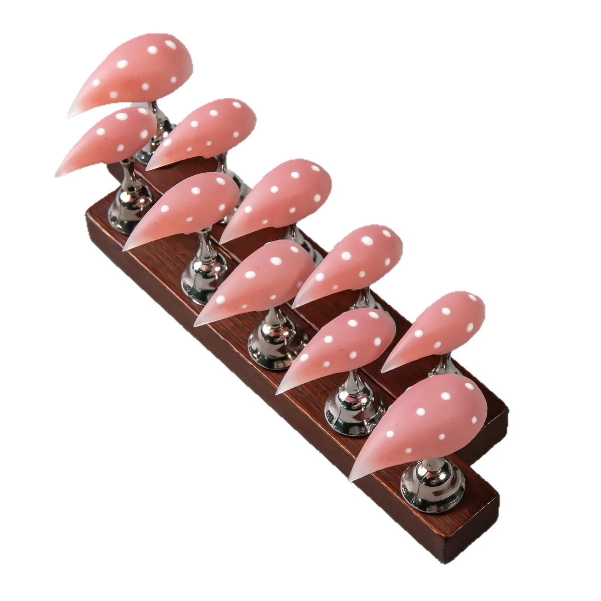 Press-On Nails Stiletto Polka Dot Reusable