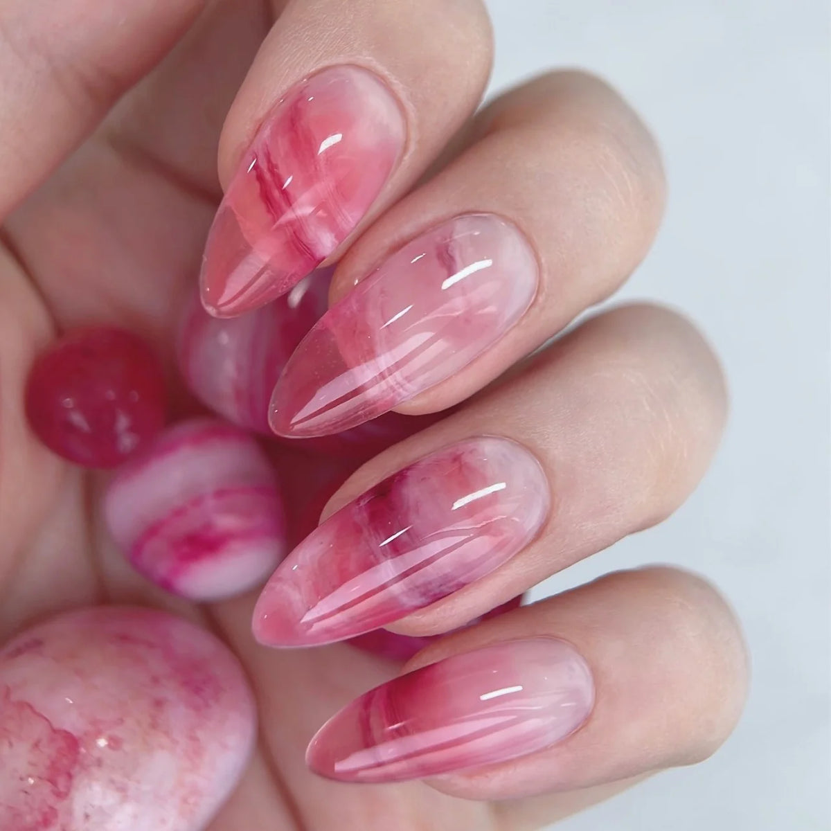 Press-On Nails Stiletto Reusable Easy Application