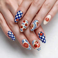Press-On Nails Stiletto Reusable Tomato Design