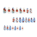 Press-On Nails Stiletto Reusable Tomato Design